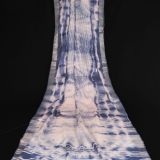 Blue Silk Abstract Print Saree