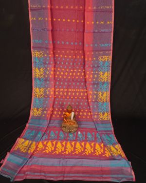 Handwoven Self Work Dhakai Jamdani