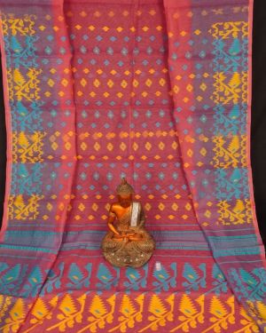 Handwoven Self Work Dhakai Jamdani