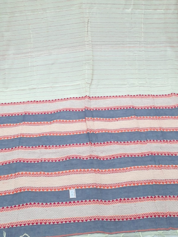 Ethnic Kantha Stitch Handloom Saree - Image 4