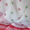 White & Red Pure Linen Ball Jamdani Saree - Image 4