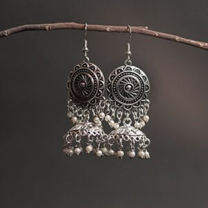 A Statement of Bohemian Elegance - Oxidized Boho Earrings