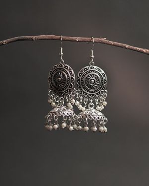 A Statement of Bohemian Elegance – Oxidized Boho Earrings