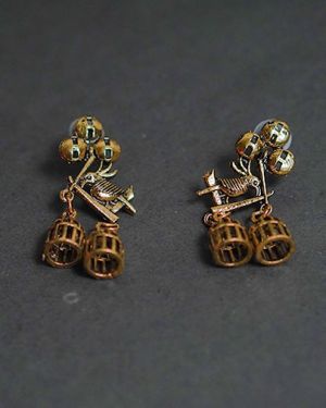 The Intricate Alamod Bird (Golden) Earrings