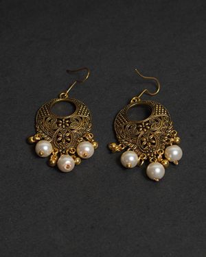 The Classy Desire Perfect Pearl Embellished Statement Earrings