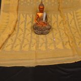 Rich Textured Cream Golden Soft Dhakai Jamdani Saree