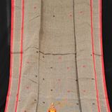Divine Off White Pure Handloom Cotton Saree With Designer Pallu