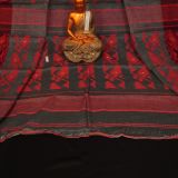 Elegant Off White Cotton Linen Handloom Saree