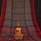 Elegant Off White Cotton Linen Handloom Saree