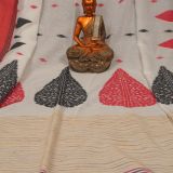 Pure Handloom Cotton with Leaf Motif