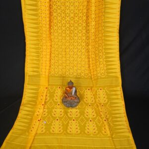 Alluring Yellow Minakari Jamdani Saree