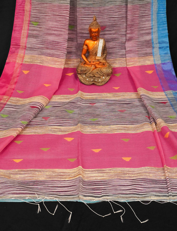 Ethnic Soft Cotton Handloom Saree - Image 3