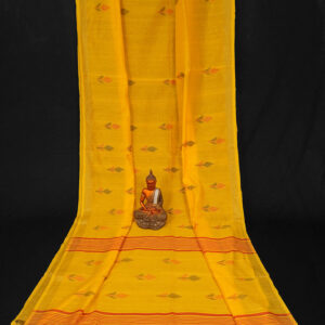 Yellow Nimjari Jamdani Saree