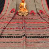Divine Off White Pure Handloom Cotton Saree With Designer Pallu