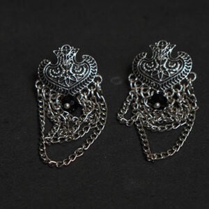 The Classic Nature Artwork - Embellished Oxidized Earrings
