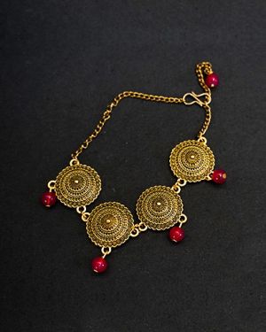 An Artsy Statement Choker Necklace,Earrings & Bracelet Set