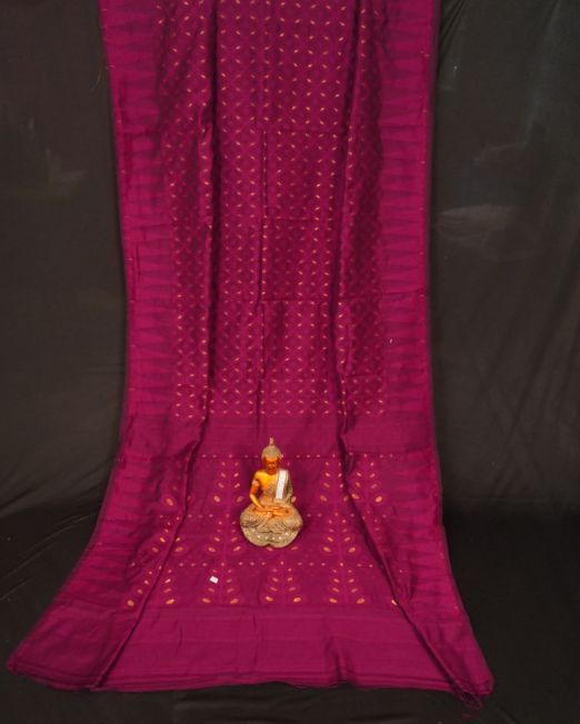 Alluring Purple Minakari Jamdani Saree