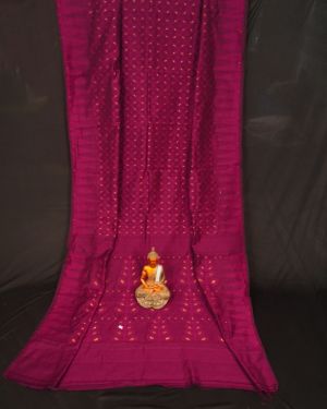 Alluring Purple Minakari Jamdani Saree