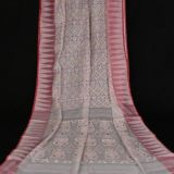 Alluring White Minakari Jamdani Saree